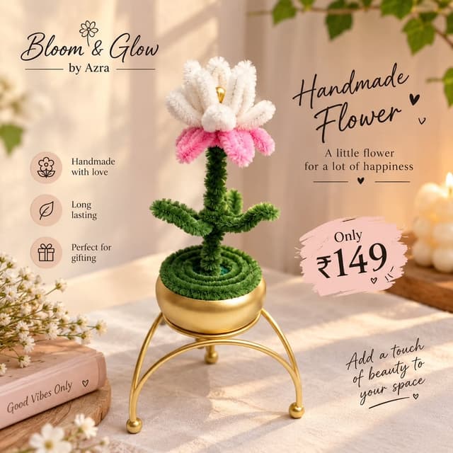 Handmade Floral Decor Piece